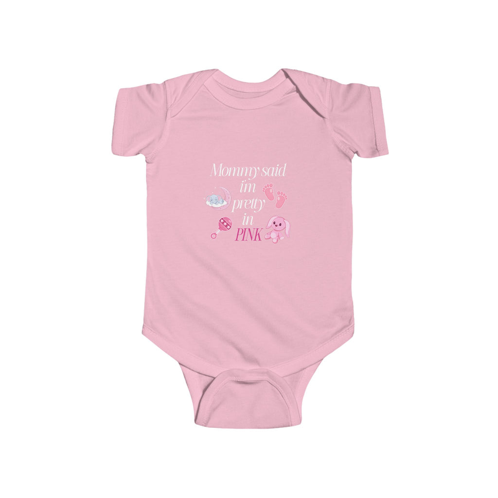 'Mommy Said I'm Pretty in Pink' - Cute Pink Infant Bodysuit -Baby Shower Gift, Newborn Outfit, Toddler Clothes, Birthday Wear, Infant [...]