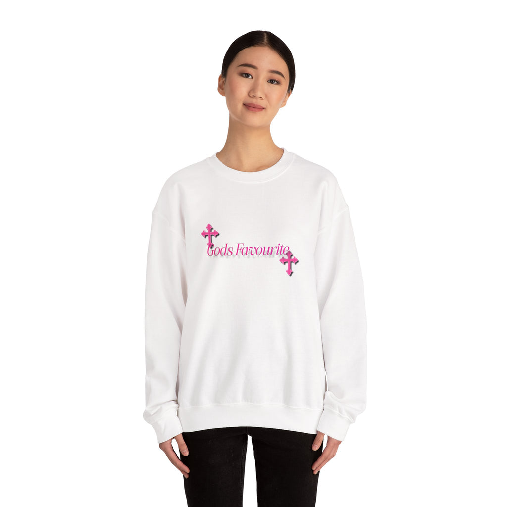 Stylish Unisex Sweatshirt with 'God's Favorite' Design, Cozy Crewneck for Everyday Wear, Great for Gifts, Casual Outfits, Religious Apparel