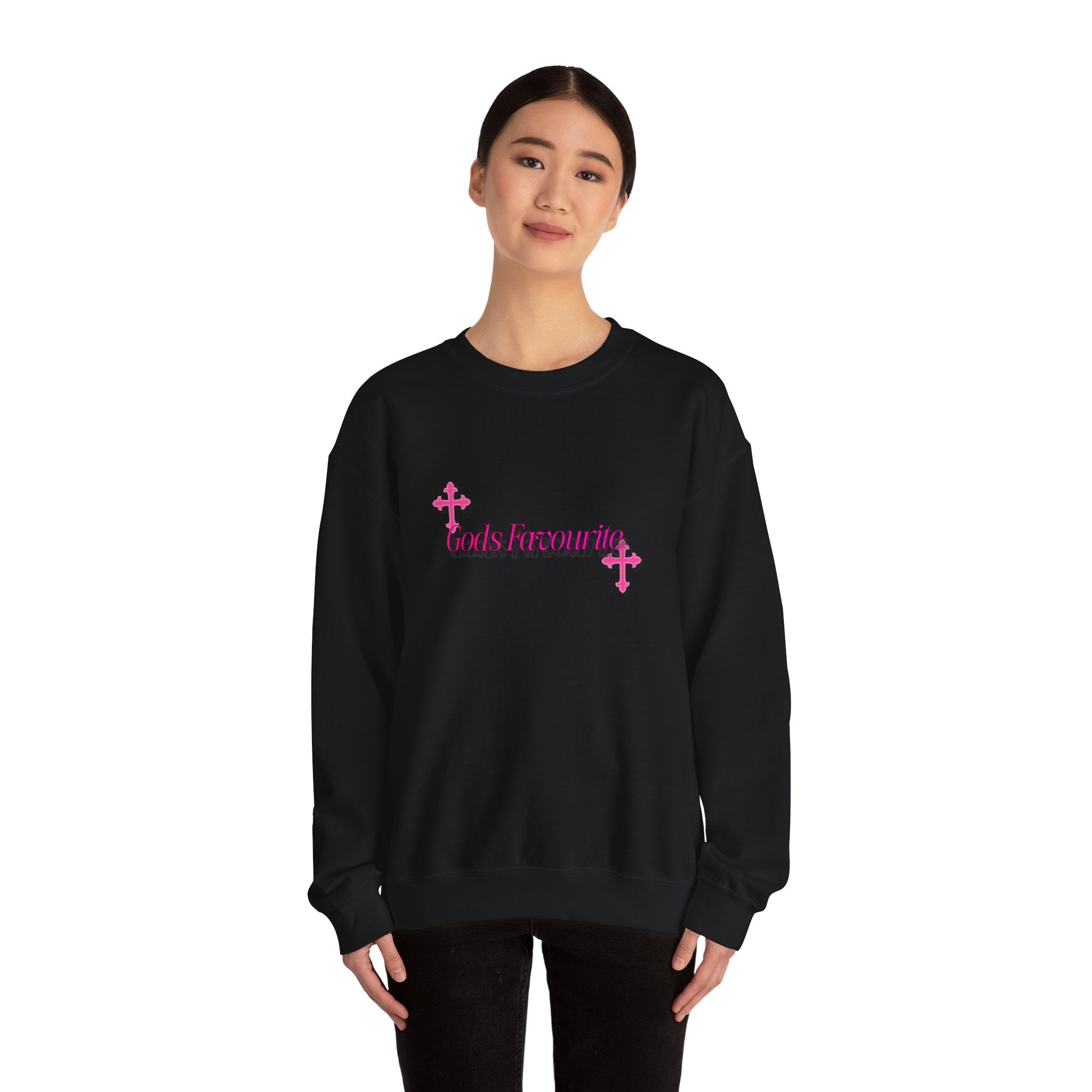 Stylish Unisex Sweatshirt with 'God's Favorite' Design, Cozy Crewneck for Everyday Wear, Great for Gifts, Casual Outfits, Religious Apparel